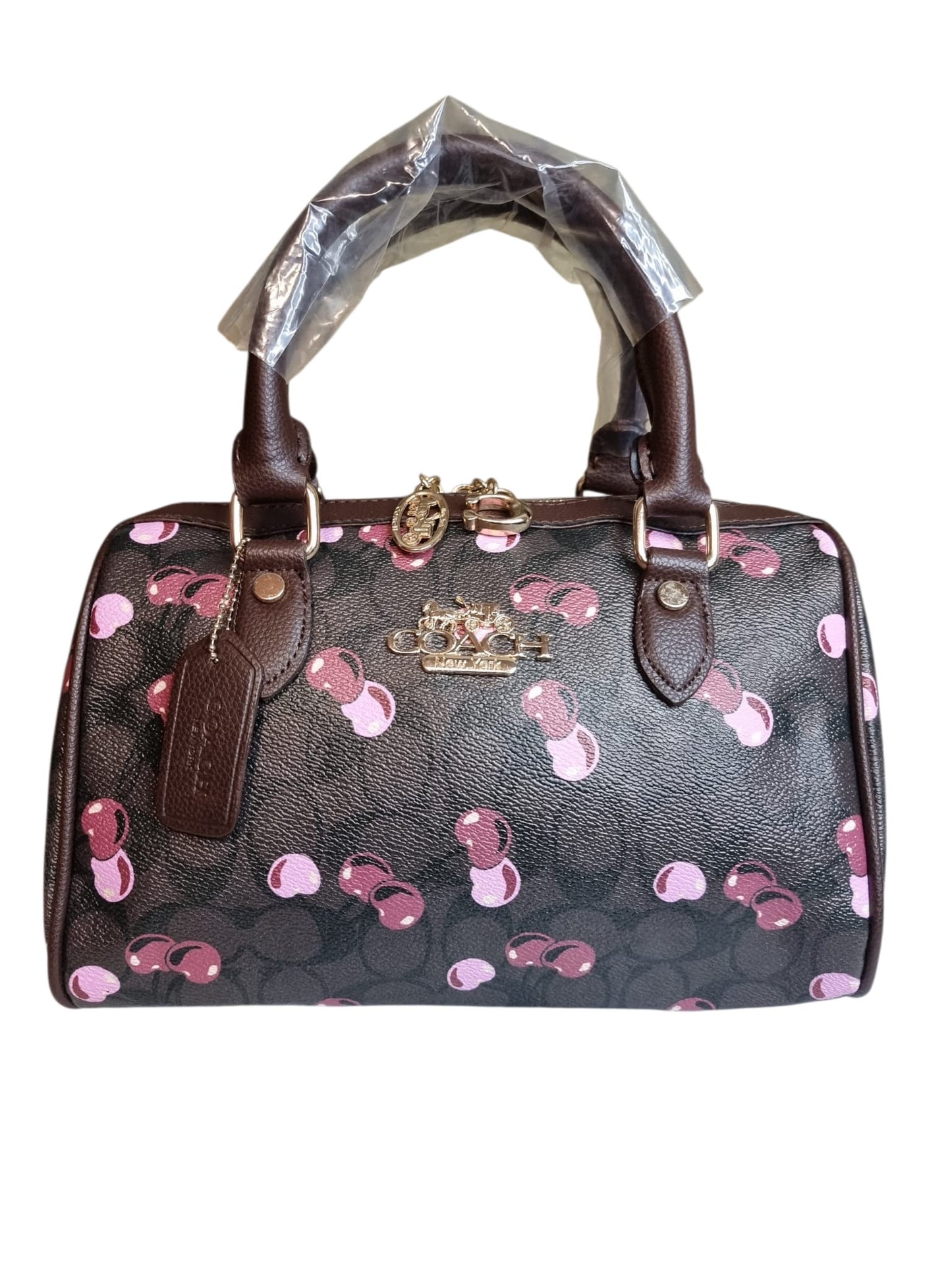 Damen Handtasche trendig & elegant in der Farbe Braun/kirschen