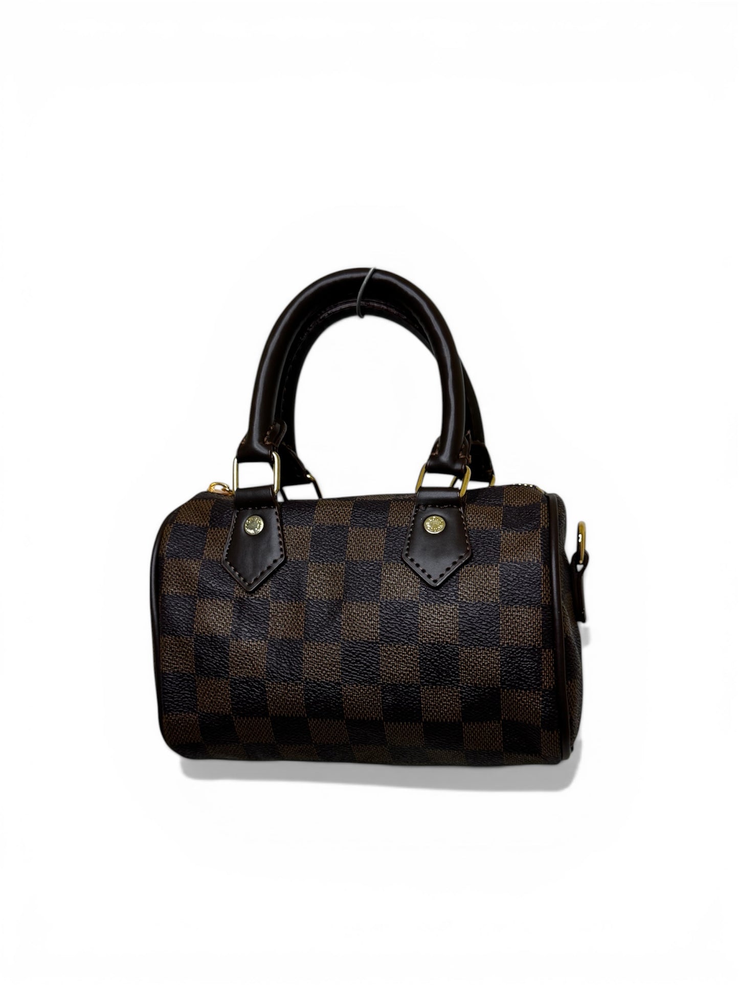 Damen Handtasche trendig & elegant in der Farbe Braun/Kariert 16cm