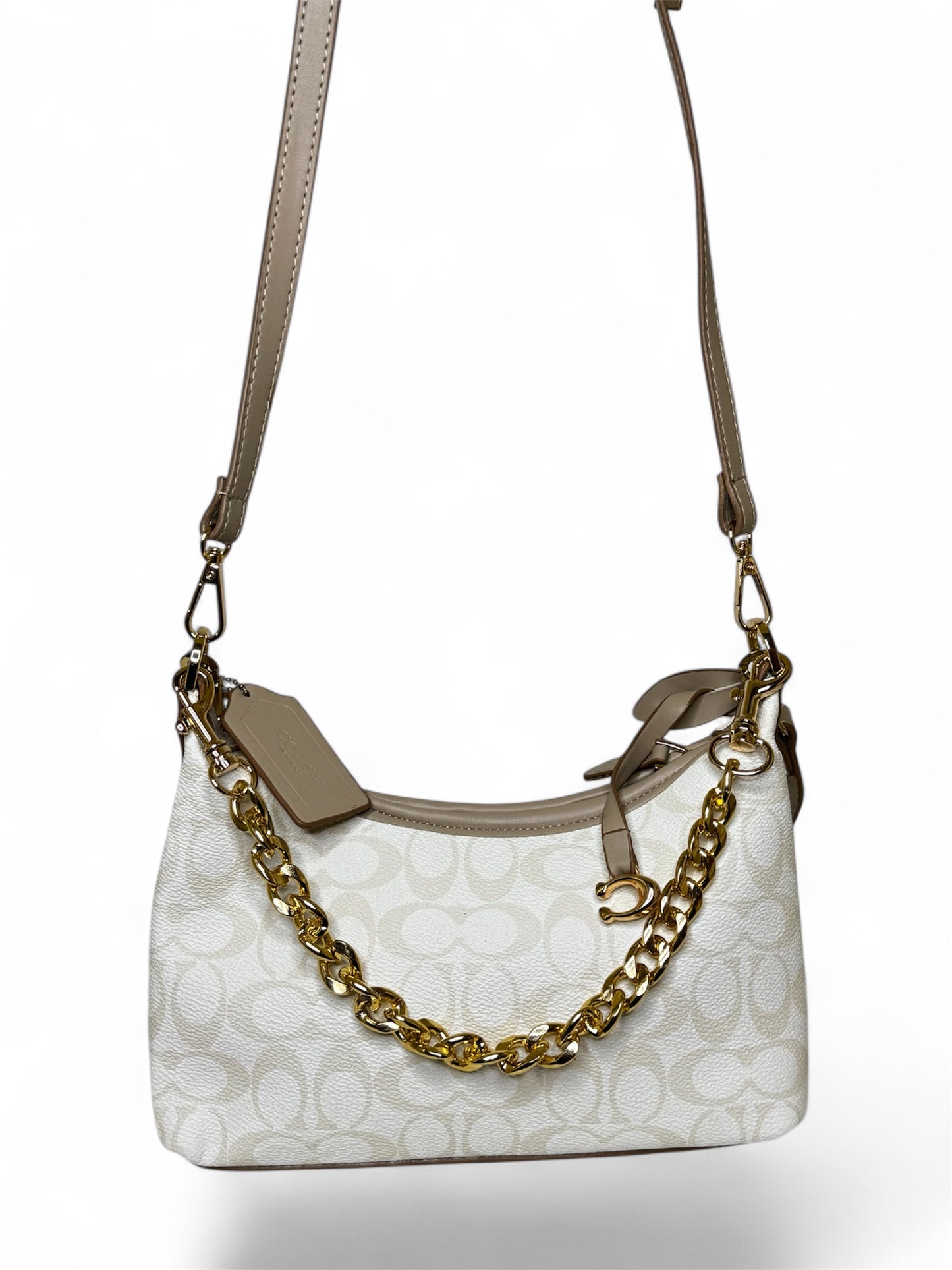 Damen Handtasche trendig & elegant in der Farbe Beige/Weiß