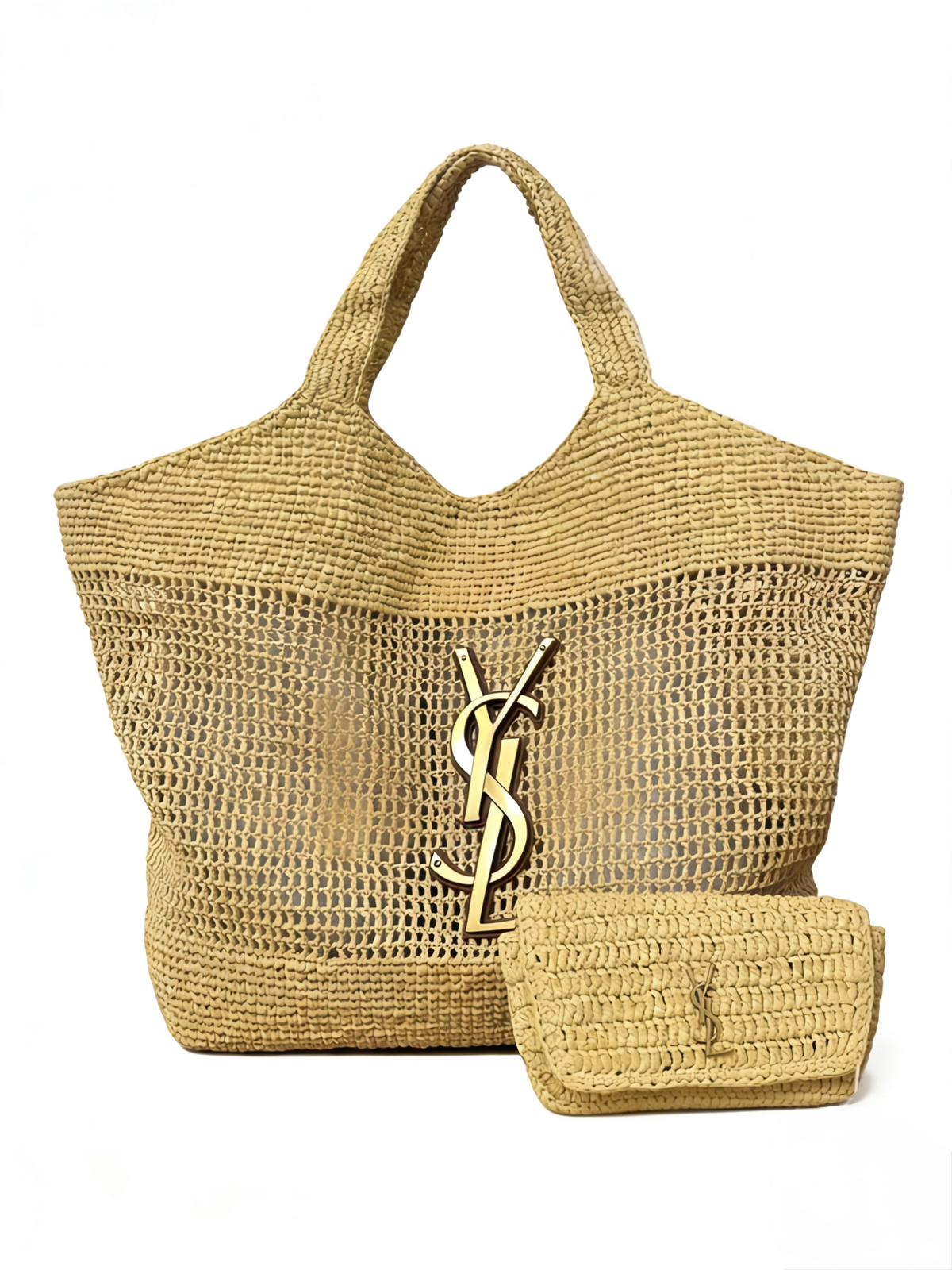 Damen Strand/Sommer Schultertasche trendig & elegant in der Farbe Beige