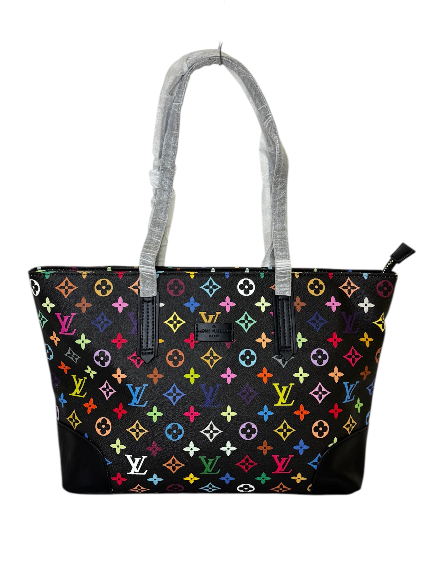 Damen Handtasche 3teilig trendig & elegant in dem Farbenmix Schwarz