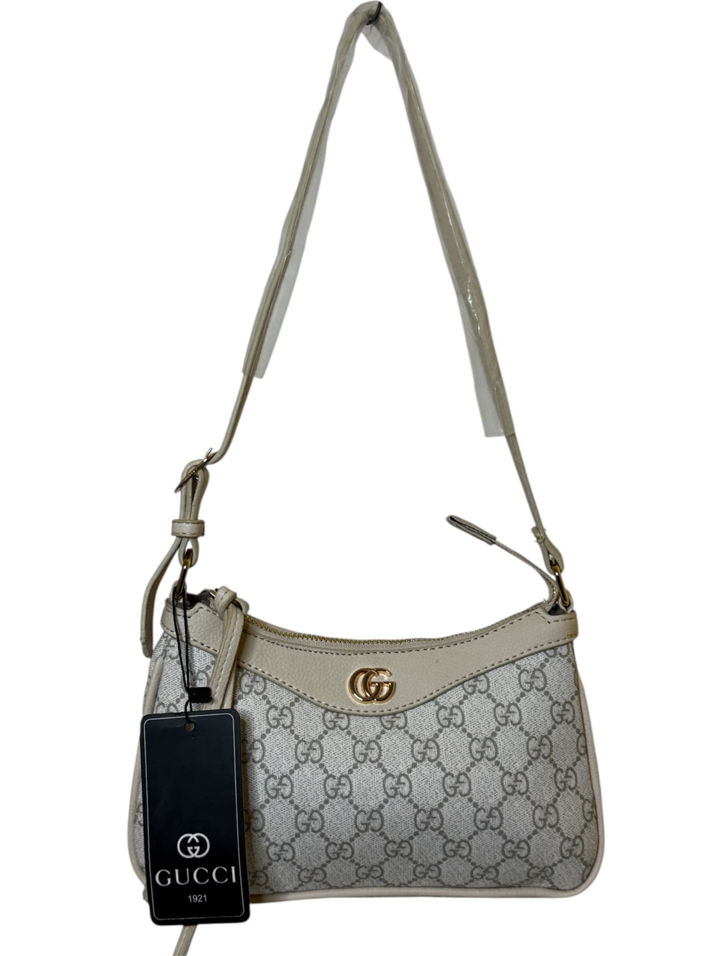 Damen Handtasche trendig & elegant in der Farbe Beige/Weiß