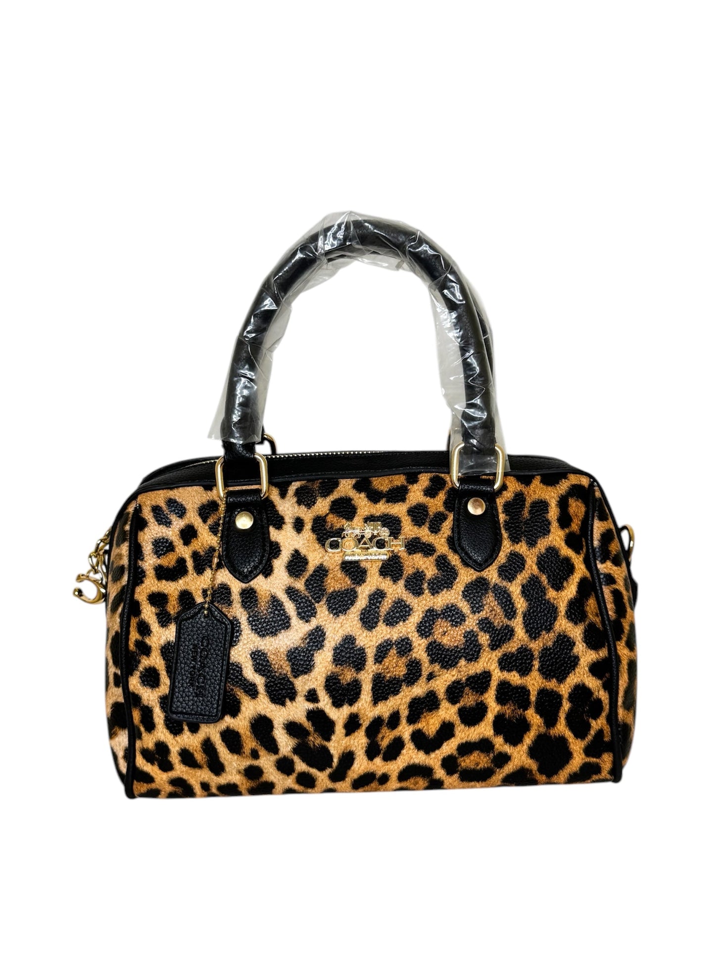 Damen Handtasche trendig & elegant in der Farbe Leo/Schwarz