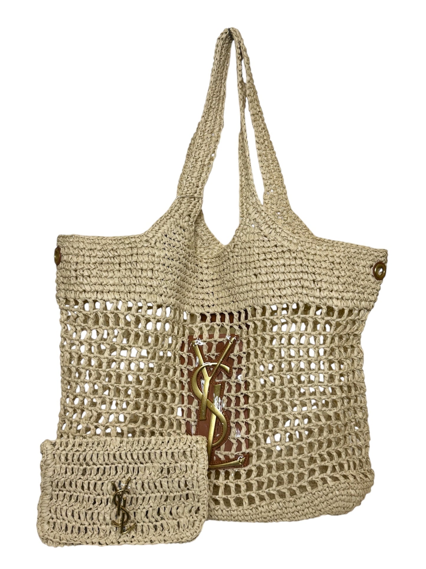 Damen Strand/Sommer Schultertasche trendig & elegant in der Farbe Beige