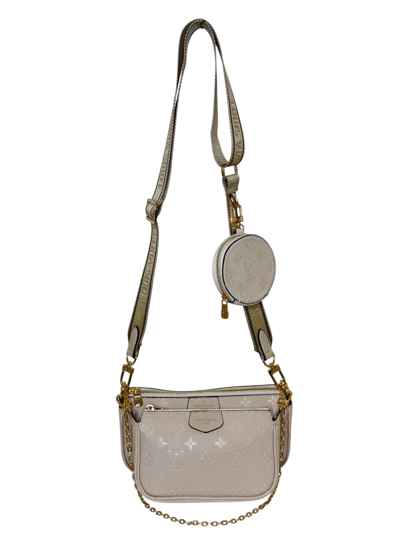 Crossbody Bag. Set 3.-Teilig Damen Umhängetasche in der Farbe Beige