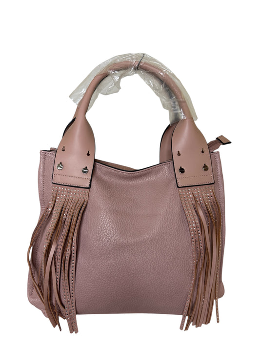 Damen Fransen Tasche trendig & elegant in der Farbe rosa