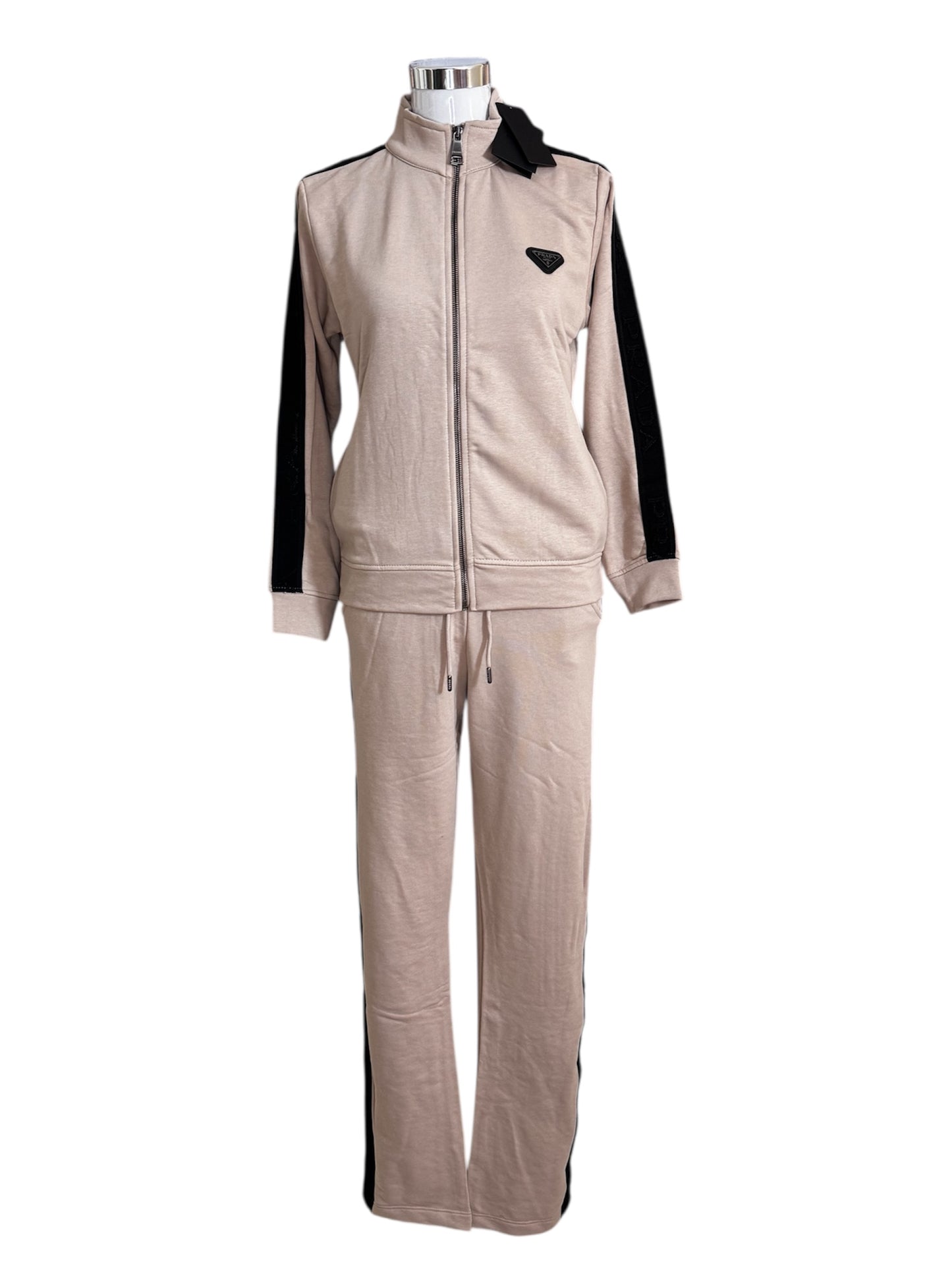 Damen Zweiteiler Set Trendig & Elegant in der Farbe Beige/Schwarz