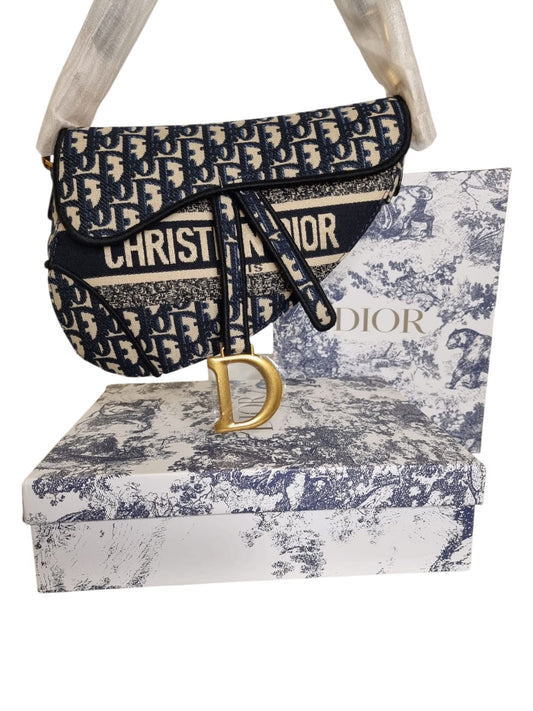 Damen Handtasche trendig & elegant in der Farbe Schwarz/Blau/Beige