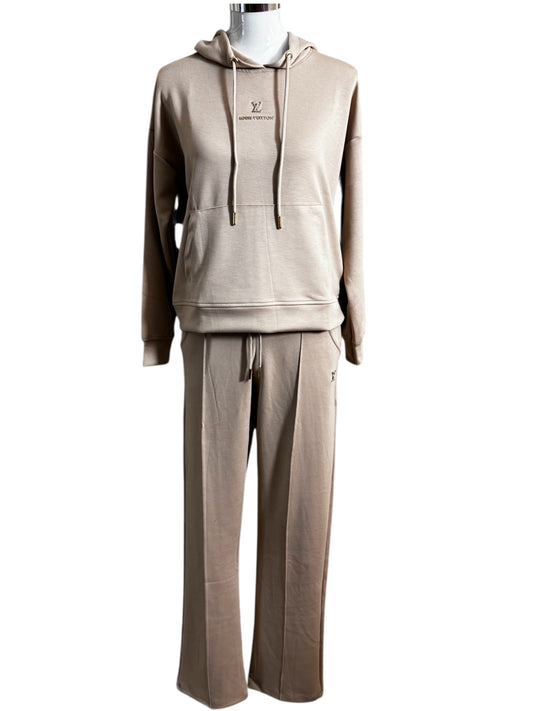 Damen Zweiteiler Set Trendig & Elegant in der Farbe Beige