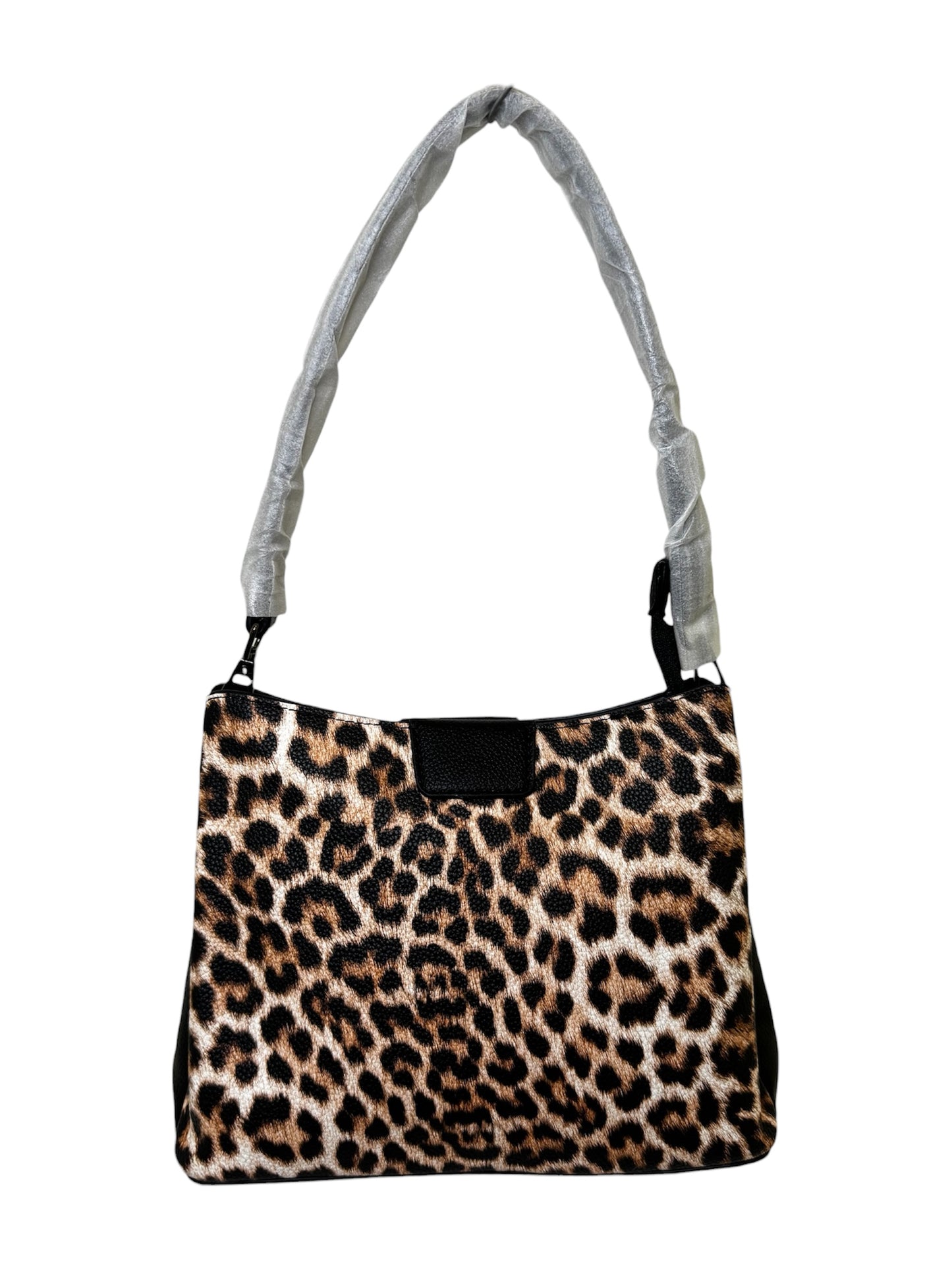 Moderne Schultertasche im Braun Leo Design