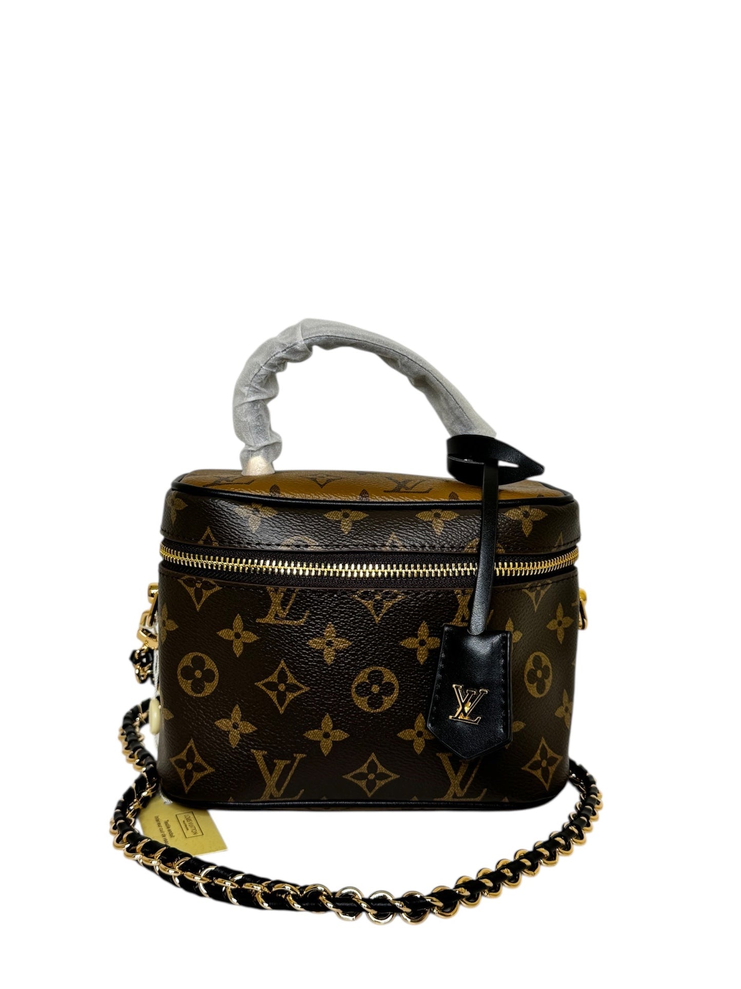 Damen Kosmetiktasche trendig & elegant in der Farbe Hellbraun/Braun