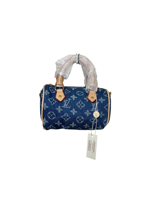 Damen Handtasche trendig & elegant in der Farbe Blau/Beige Jenas mini