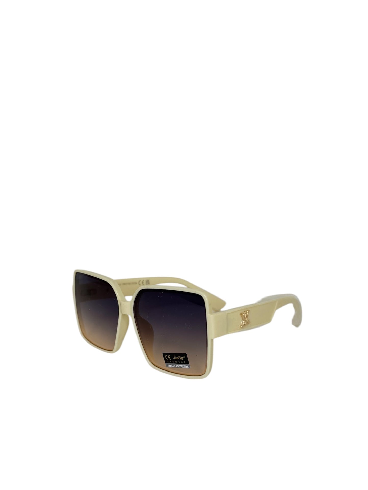 Damen Sonnenbrille trendig & elegant in der Farbe Beige