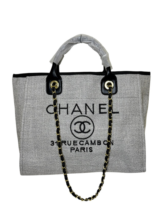 Damen Handtasche trendig & elegant in der Farbe Dunkelgrau/Schwarz