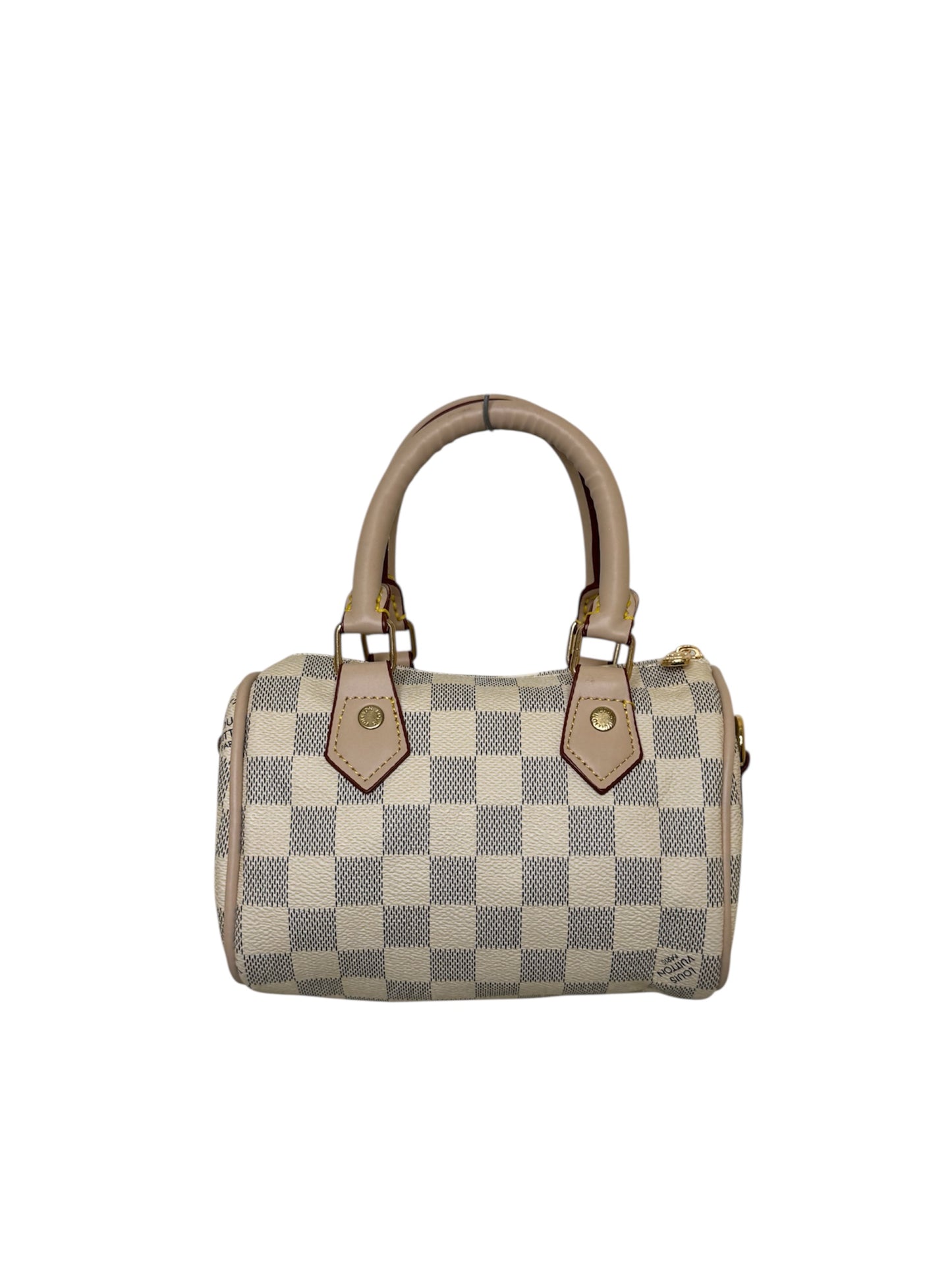 Damen Handtasche trendig & elegant in der Farbe Beige/Kariert mini
